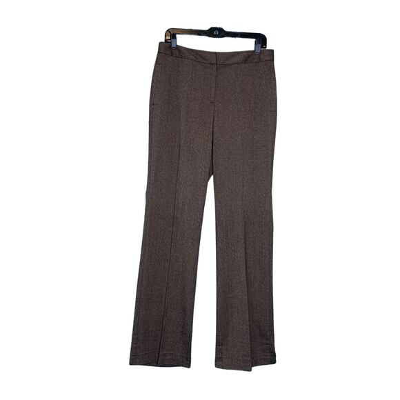 Josephine brown chevron print flat front pants size 8 - Picture 1 of 5